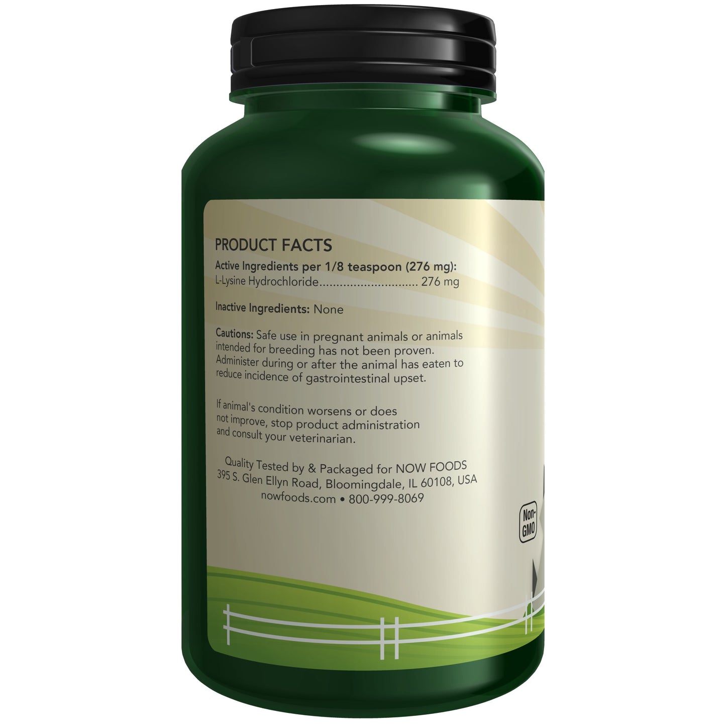 Pet Health, L-Lysine Supplement, Powder, Formulated for Cats, NASC Certified, 8-Ounce