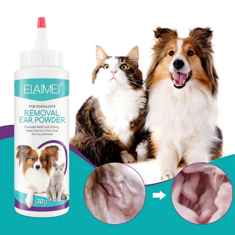 Pet Ear Powder Painless Hair Removal Powder Pet Health Care Ear Cleaner Odor Removal Pet Accessories for Dogs