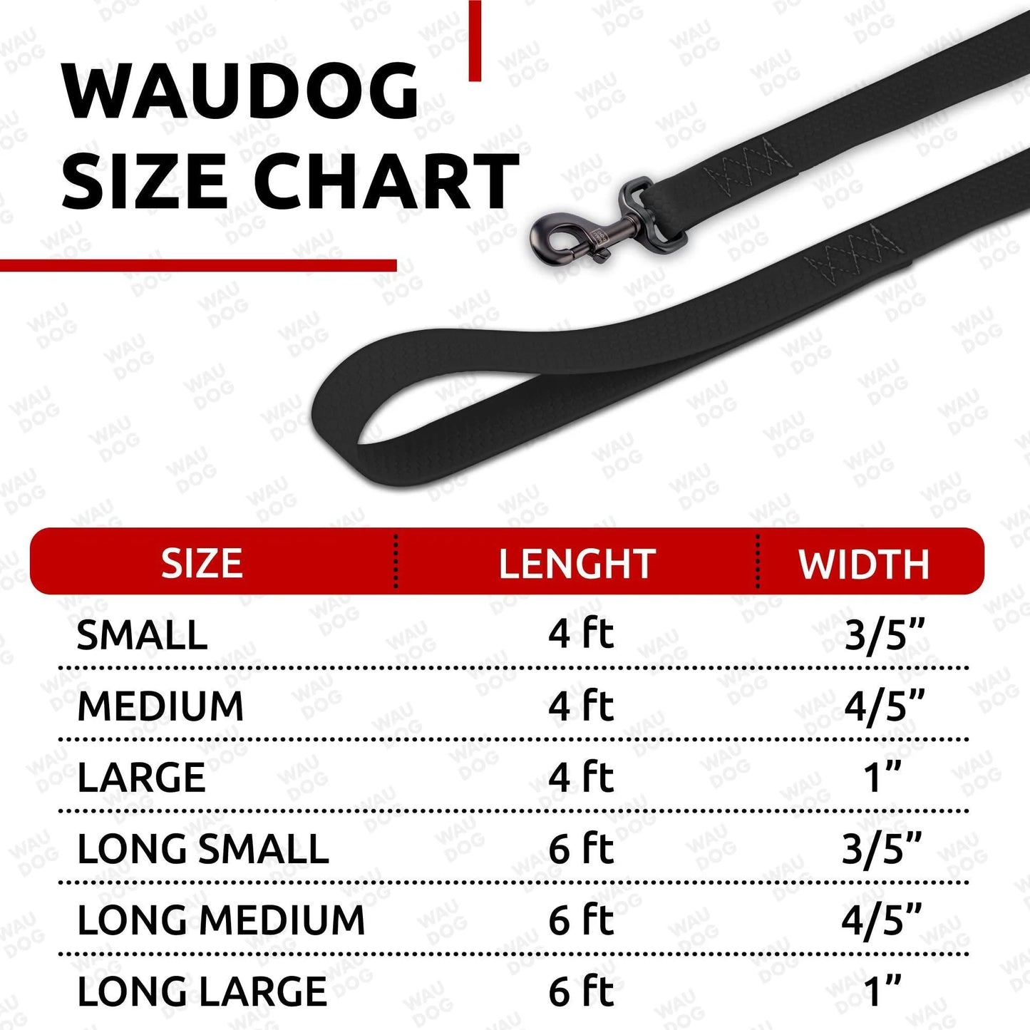 Waterproof Dog Leash 4 Ft 6 Ft anti Slip Dog Leash for Large Dogs Small and Medium Dogs Heavy Duty Dog Leash with Water and Dirt Resistant Long or Short Dog Leashes for Boy & Girl Dogs