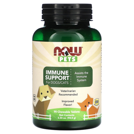 Pet Health, Immune Support Supplement, Formulated for Cats & Dogs, NASC Certified, 90 Chewable Tablets