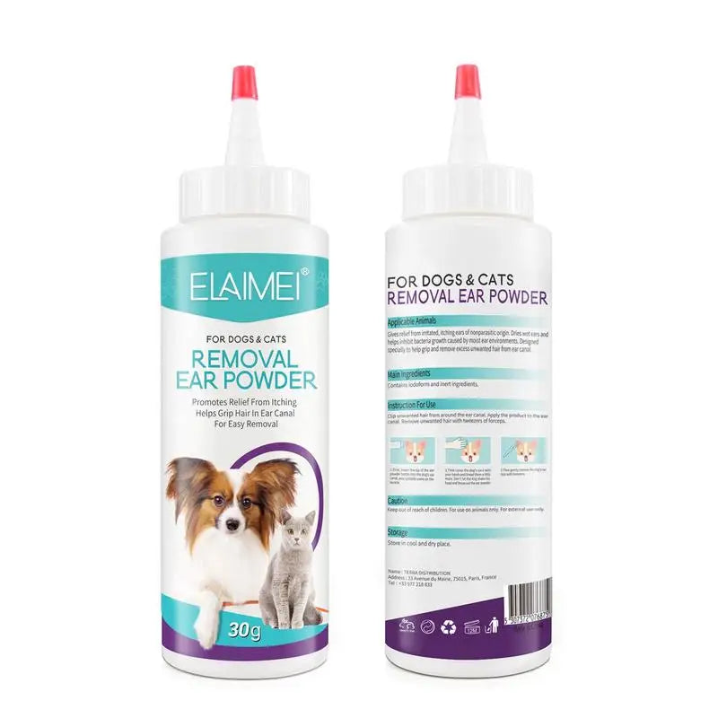 Pet Ear Powder Painless Hair Removal Powder Pet Health Care Ear Cleaner Odor Removal Pet Accessories for Dogs