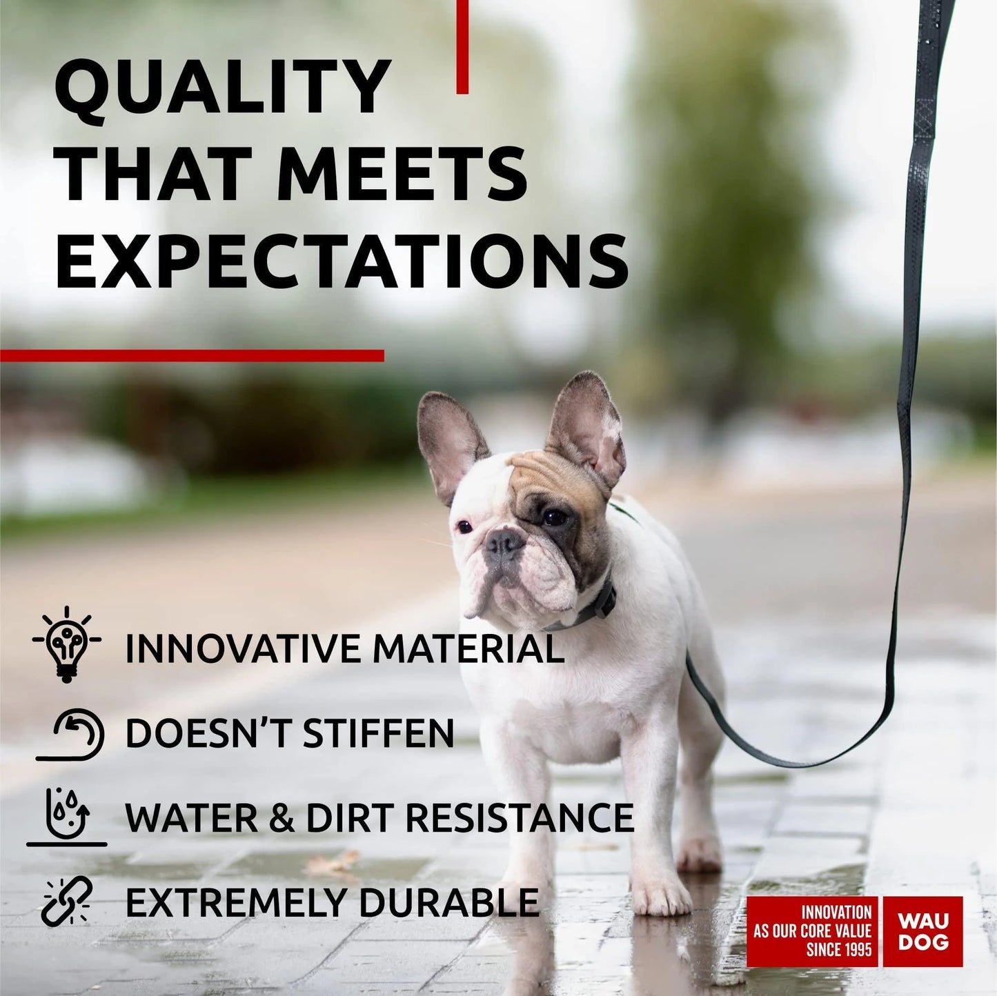 Waterproof Dog Leash 4 Ft 6 Ft anti Slip Dog Leash for Large Dogs Small and Medium Dogs Heavy Duty Dog Leash with Water and Dirt Resistant Long or Short Dog Leashes for Boy & Girl Dogs
