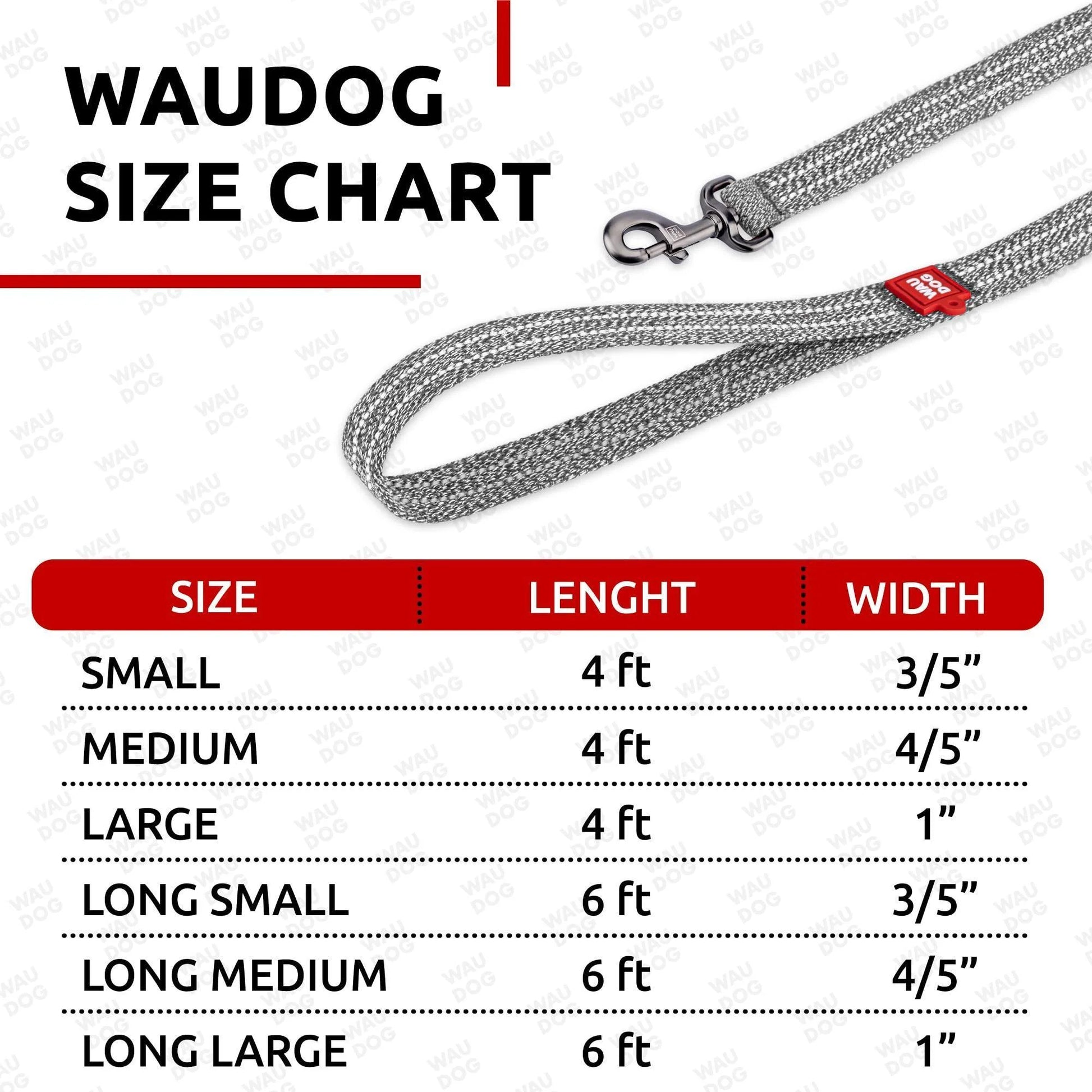 WAUDOG Recycled Cotton Dog Leash 6 Ft 10 Ft Eco Friendly Collar for Small Medium & Large Dogs Reflective Dog Leash for Medium Dogs Strong Leashes for Large Breed Dogs Puppy Leash for Small Dogs