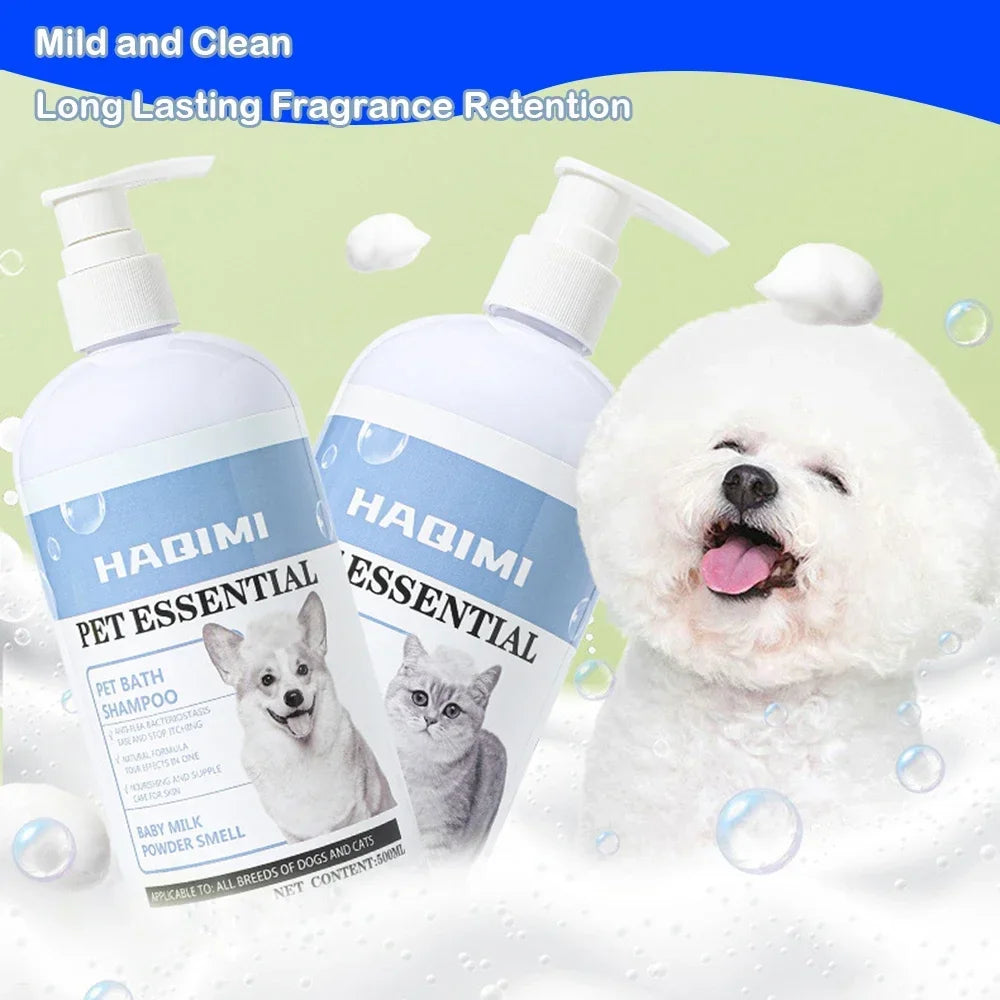 500Ml Pet Bath Shampoo Cats Dogs Shower Gel Gentle Cleansing Deodorant anti Itch Long Lasting Scent Pet Health Cleaning Products
